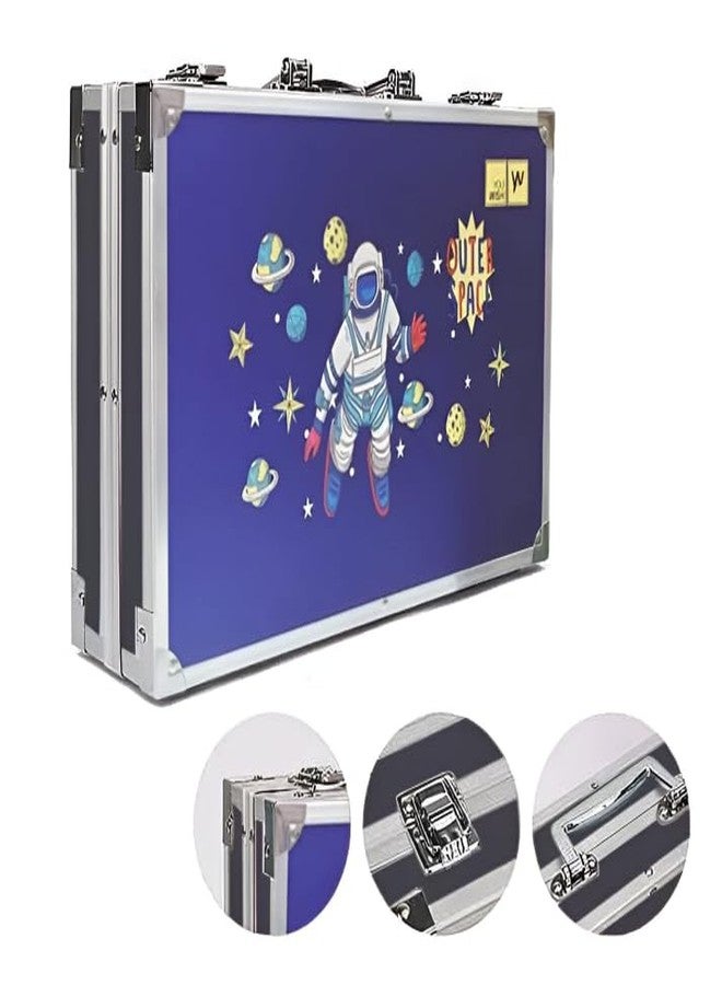 PEACORA Deluxe 145 Piece Unicorn Art & Craft Drawing Set Painting Suitcase Box Birthday Gift for Kids Unleash Your Inner Artist (Outer Space Design) - Image 2